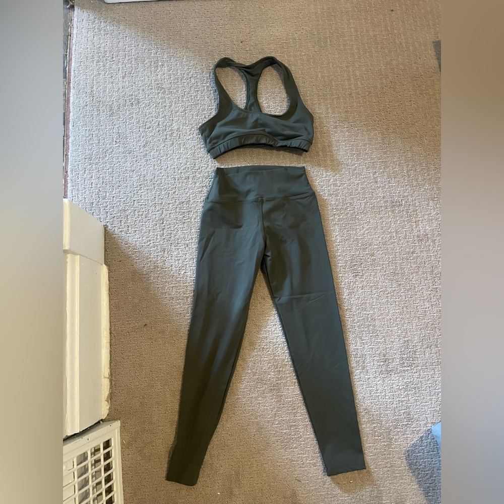 Disruptive Youth Olive green matching workout set